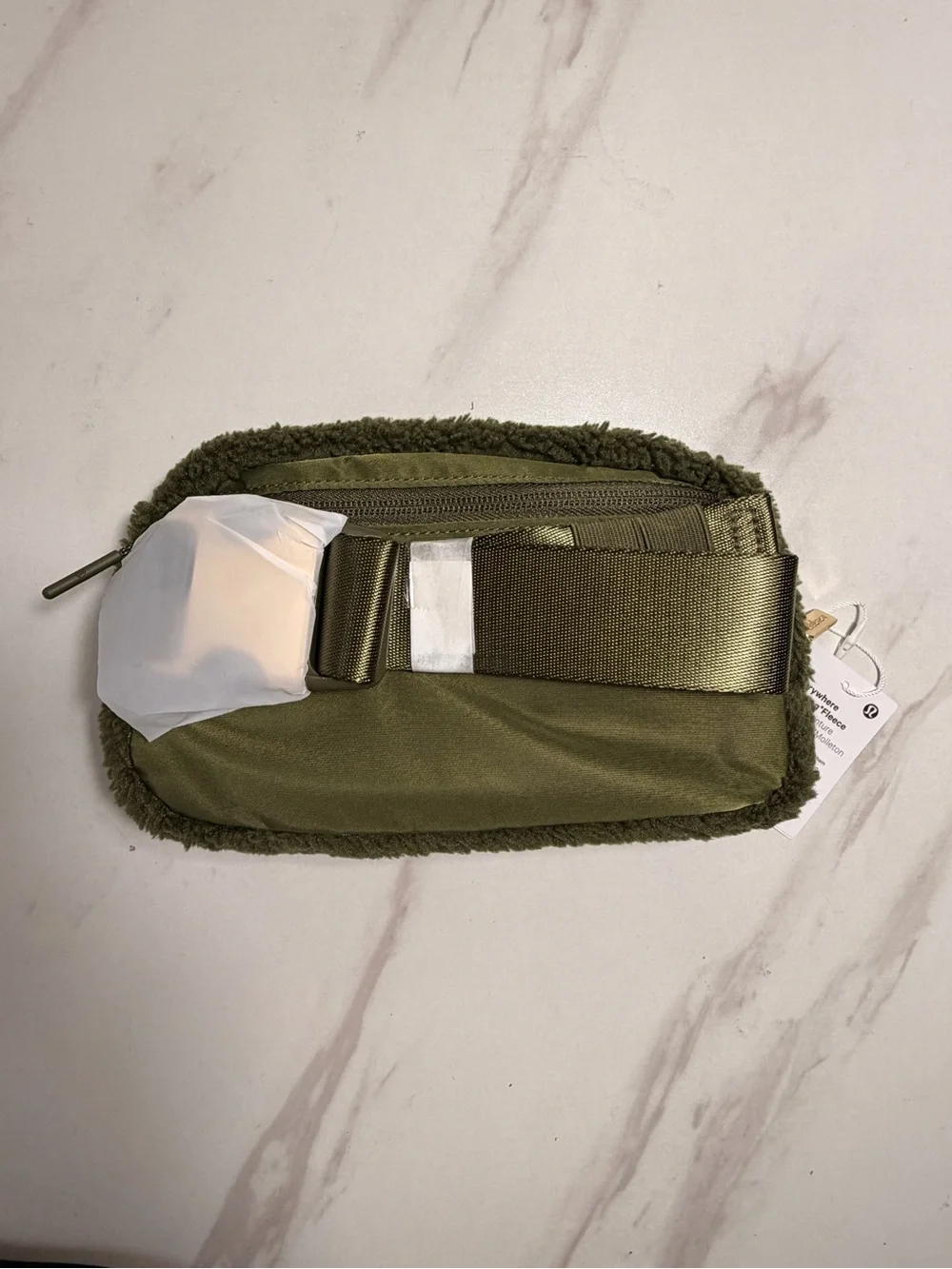 Lululemon Plush Olive Green Women's Zip belt bag